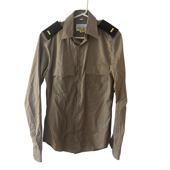 U.S. Army AGSU (Dress Uniform) Tan Shirt 15.5 x 38/39 C - Mens - Picture 1 of 4